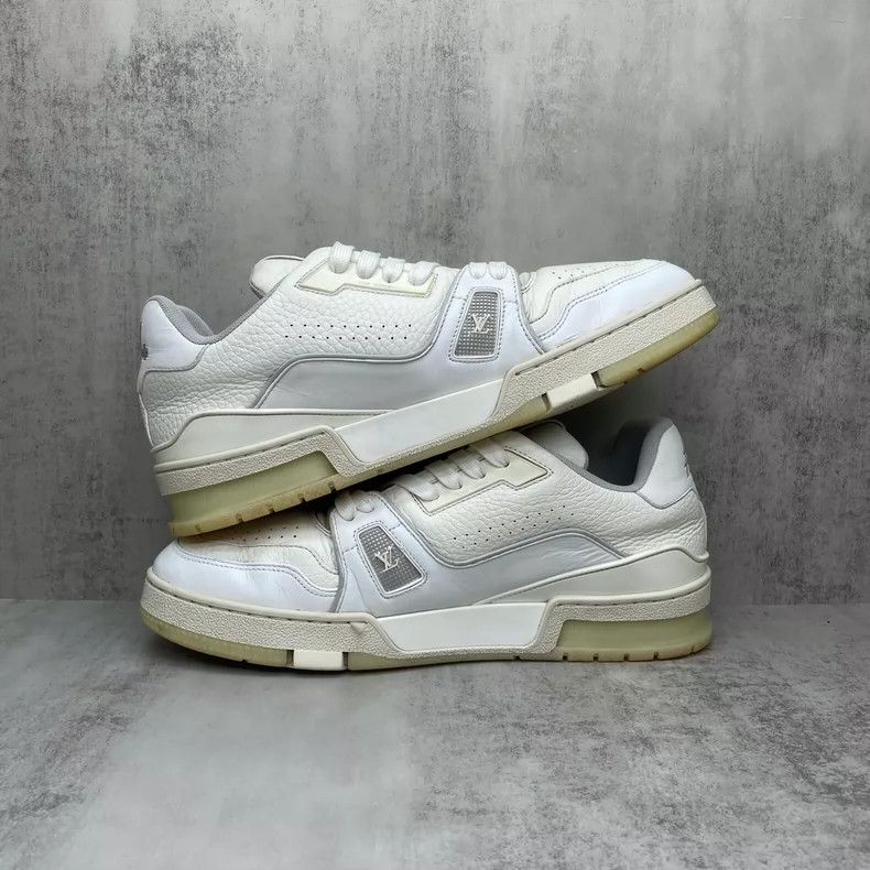 Louis Vuitton LV Trainer Sneakers White with Cement Accent-yf Size US 7 / EU 40 - 3 Thumbnail