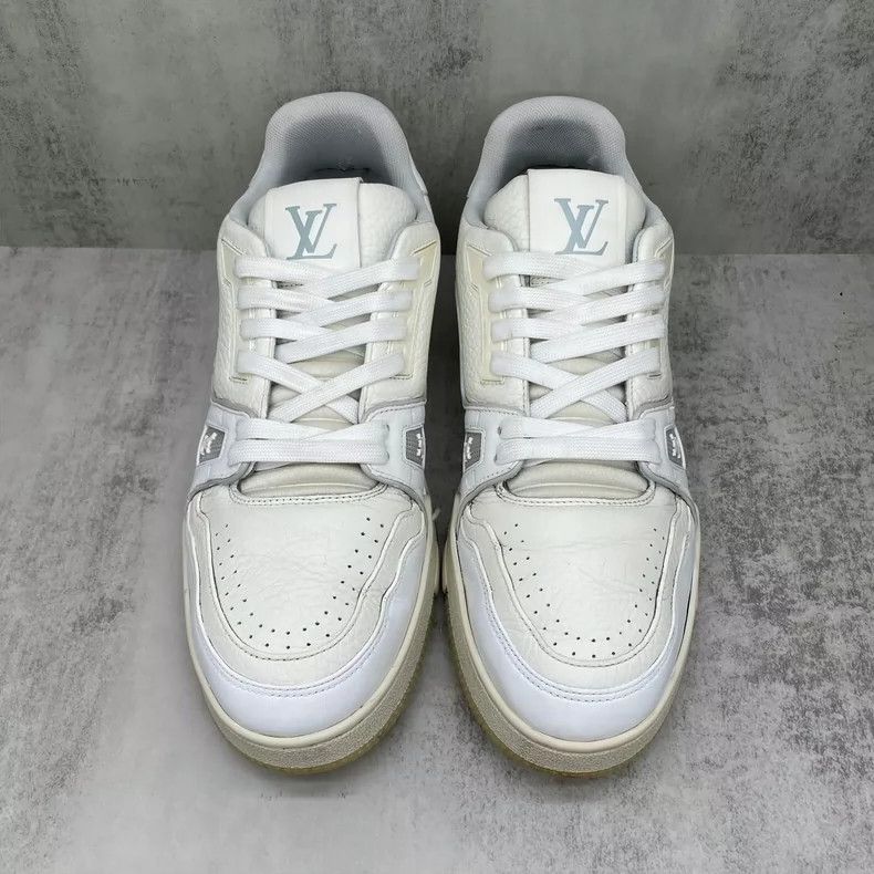 Louis Vuitton LV Trainer Sneakers White with Cement Accent-yf Size US 7 / EU 40 - 4 Thumbnail