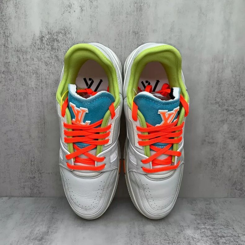 Louis Vuitton Limited Edition LV Trainers Paris Grey Orange-yf Size US 7 / EU 40 - 6 Thumbnail