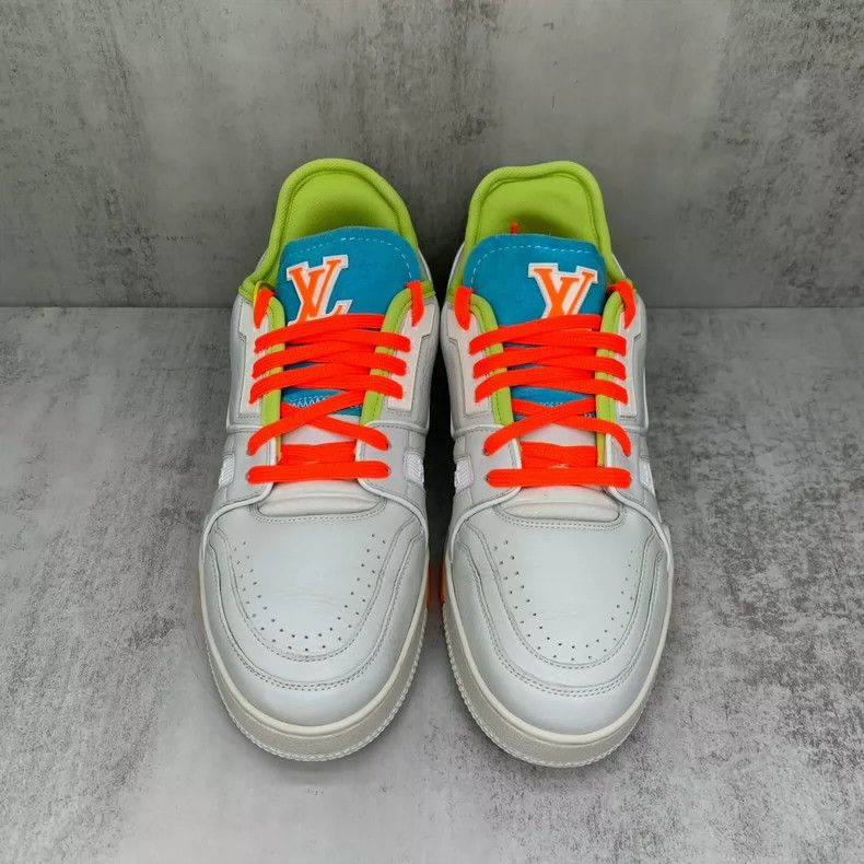 Louis Vuitton Limited Edition LV Trainers Paris Grey Orange-yf Size US 7 / EU 40 - 4 Thumbnail