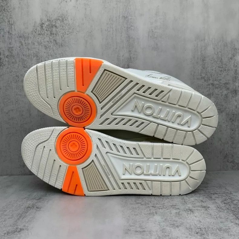 Louis Vuitton Limited Edition LV Trainers Paris Grey Orange-yf Size US 7 / EU 40 - 7 Thumbnail