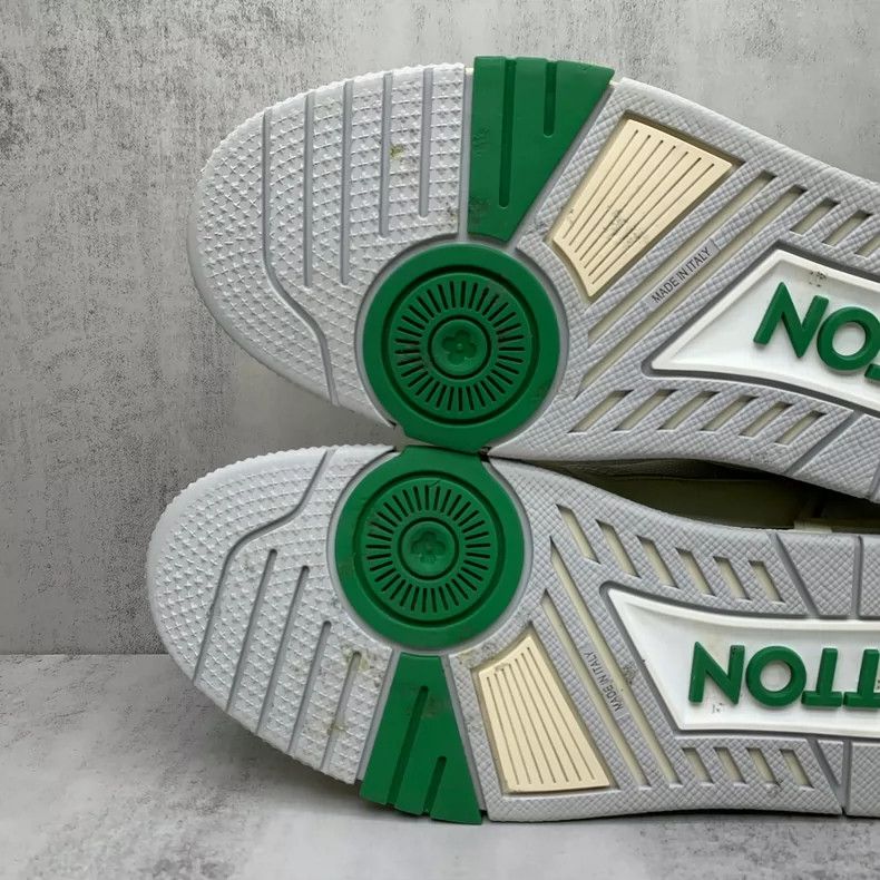 Louis Vuitton Trainer Lv White Green Velcro Sneakers Size 7.5-yf Size US 7.5 / EU 40-41 - 8 Thumbnail