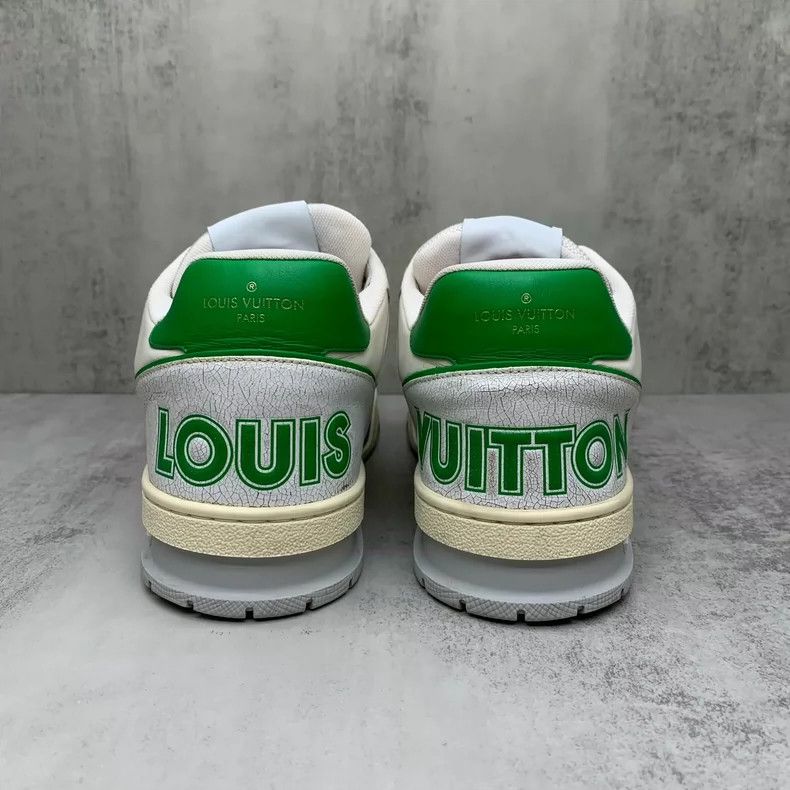 Louis Vuitton Trainer Lv White Green Velcro Sneakers Size 7.5-yf Size US 7.5 / EU 40-41 - 5 Thumbnail