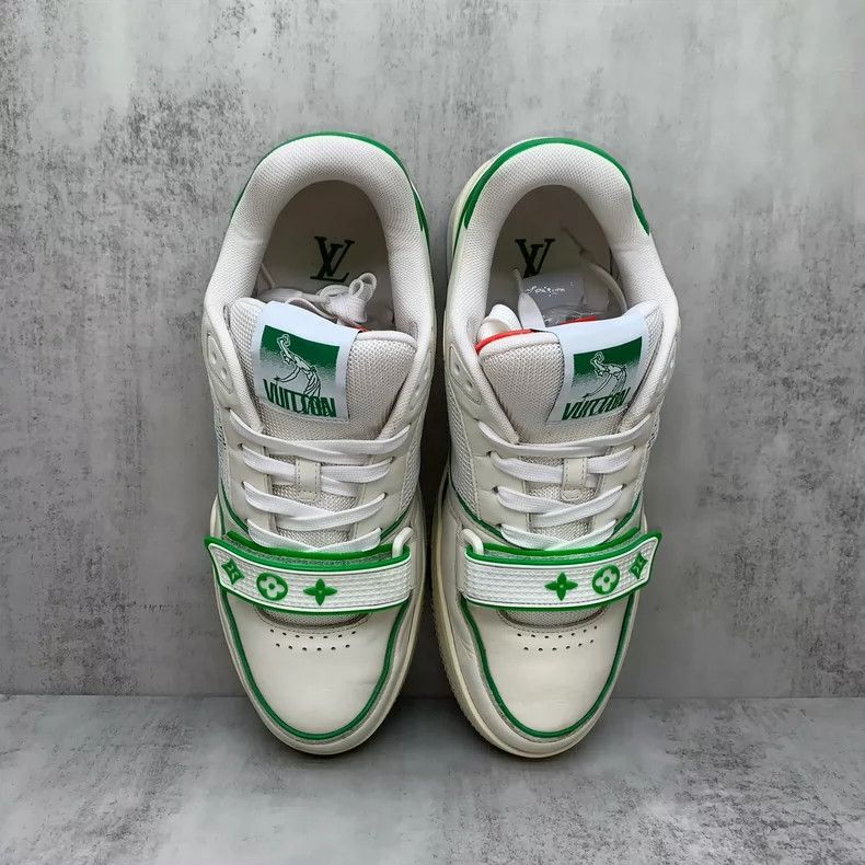 Louis Vuitton Trainer Lv White Green Velcro Sneakers Size 7.5-yf Size US 7.5 / EU 40-41 - 6 Thumbnail