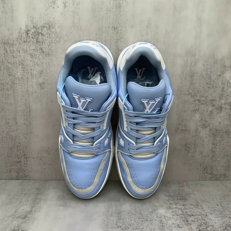 Louis Vuitton Lv Trainer Blue Sneakers Size 40-yf Size US 6 / EU 39 - 6 Thumbnail
