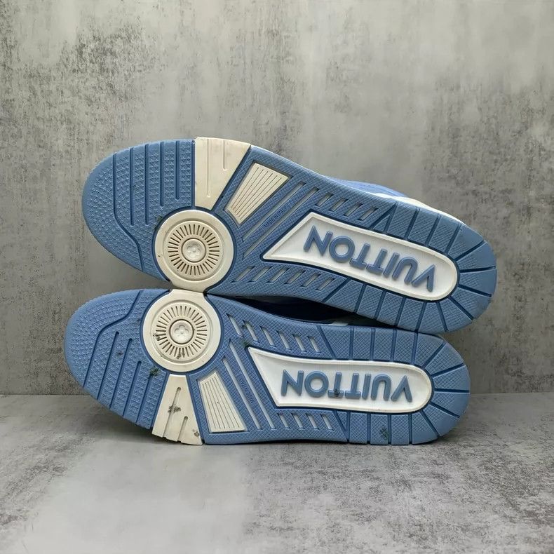 Louis Vuitton Lv Trainer Blue Sneakers Size 40-yf Size US 6 / EU 39 - 7 Thumbnail