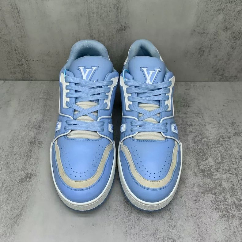 Louis Vuitton Lv Trainer Blue Sneakers Size 40-yf Size US 6 / EU 39 - 4 Thumbnail