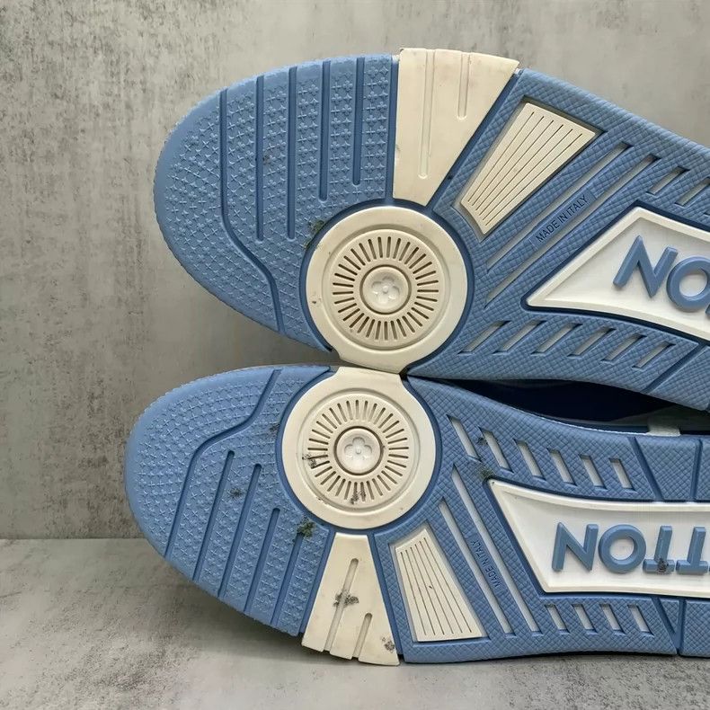 Louis Vuitton Lv Trainer Blue Sneakers Size 40-yf Size US 6 / EU 39 - 8 Thumbnail
