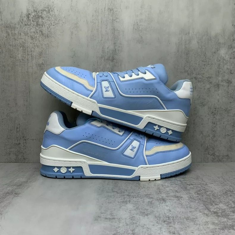 Louis Vuitton Lv Trainer Blue Sneakers Size 40-yf Size US 6 / EU 39 - 2 Thumbnail
