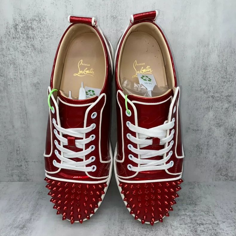 Louis Vuitton Red Studded Sneakers with White Laces-yf Size US 10 / EU 43 - 6 Thumbnail