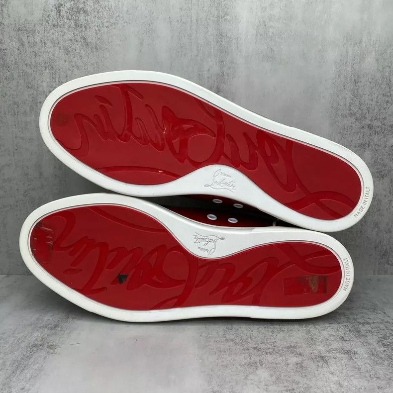 Louis Vuitton Red Studded Sneakers with White Laces-yf Size US 10 / EU 43 - 7 Thumbnail