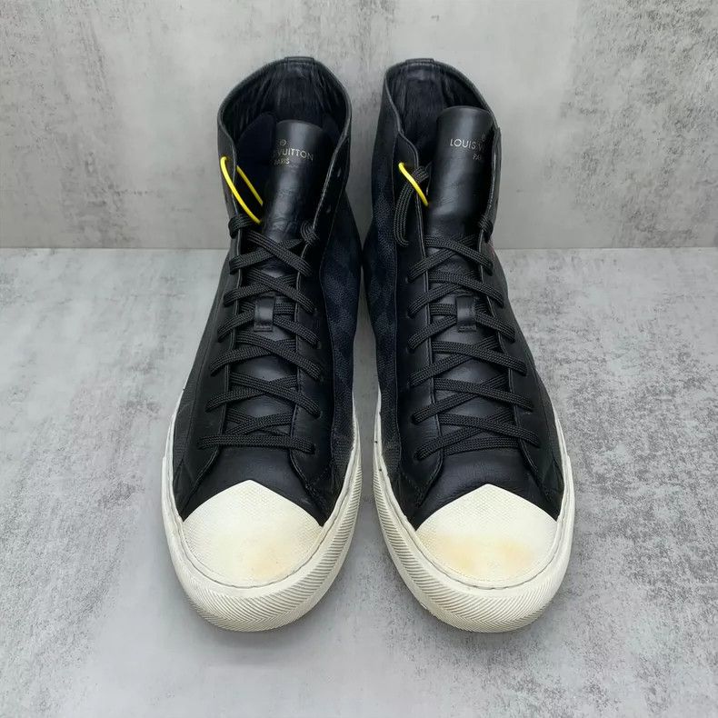 Louis Vuitton Black Checkerboard Board Sneakers Size 9-yf Size US 9 / EU 42 - 4 Thumbnail