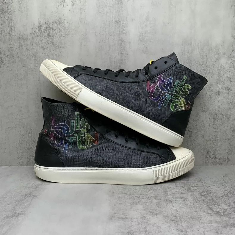 Louis Vuitton Black Checkerboard Board Sneakers Size 9-yf Size US 9 / EU 42 - 2 Thumbnail