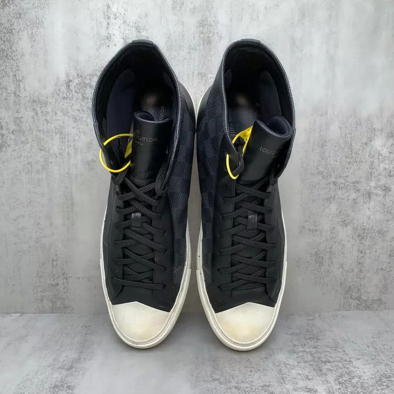 Louis Vuitton Black Checkerboard Board Sneakers Size 9-yf Size US 9 / EU 42 - 6 Thumbnail