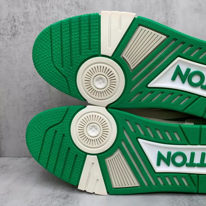 Louis Vuitton Lv Trainer White Green Sneakers Size 9-yf Size US 9 / EU 42 - 8 Thumbnail