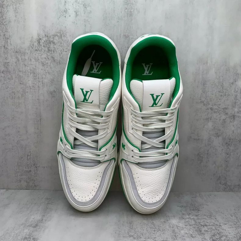 Louis Vuitton Lv Trainer White Green Sneakers Size 9-yf Size US 9 / EU 42 - 6 Thumbnail