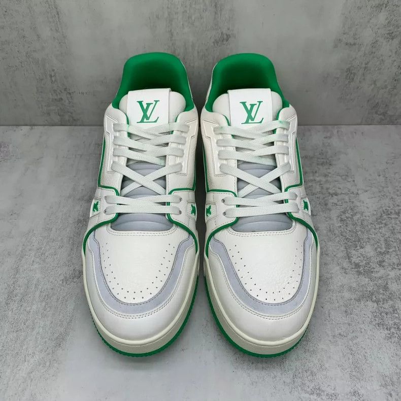 Louis Vuitton Lv Trainer White Green Sneakers Size 9-yf Size US 9 / EU 42 - 4 Thumbnail
