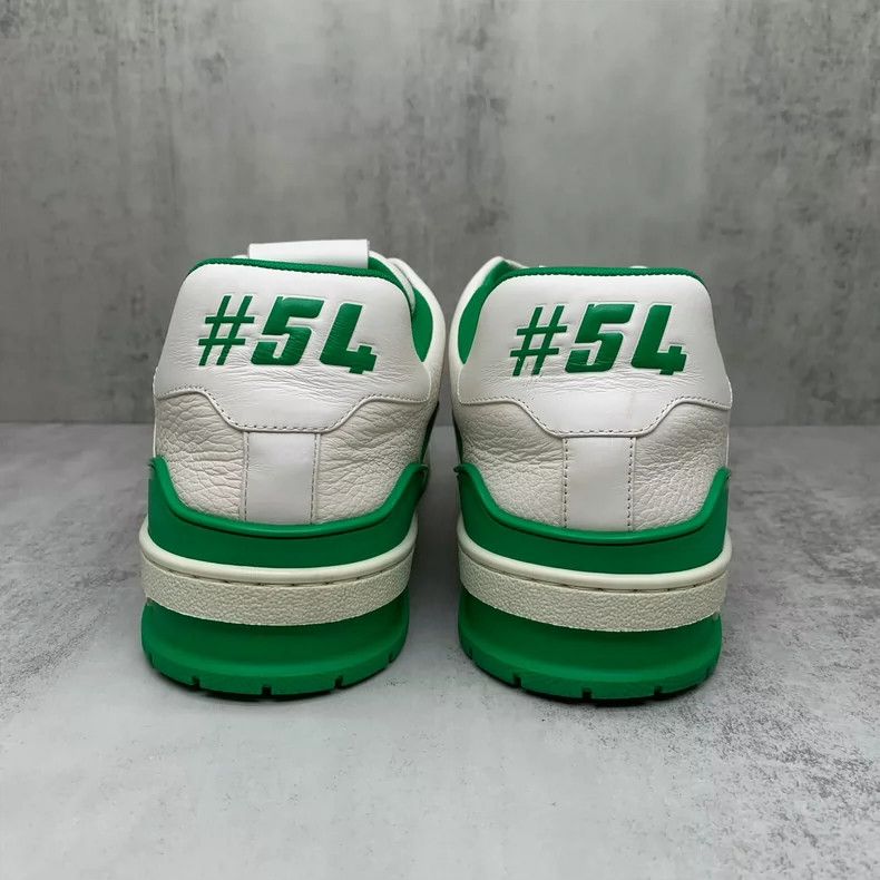Louis Vuitton Lv Trainer White Green Sneakers Size 9-yf Size US 9 / EU 42 - 5 Thumbnail