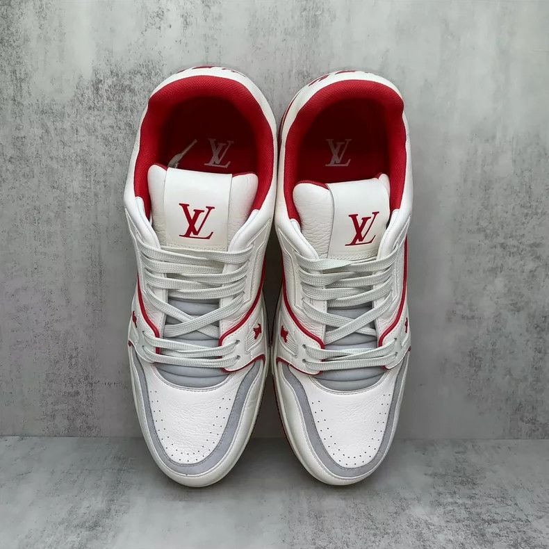 Louis Vuitton Louis Vuitton Trainer Sneakers in White and Red-yf Size US 9 / EU 42 - 6 Thumbnail