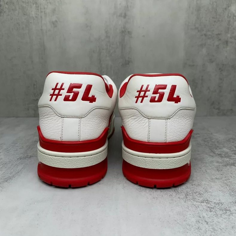 Louis Vuitton Louis Vuitton Trainer Sneakers in White and Red-yf Size US 9 / EU 42 - 5 Thumbnail