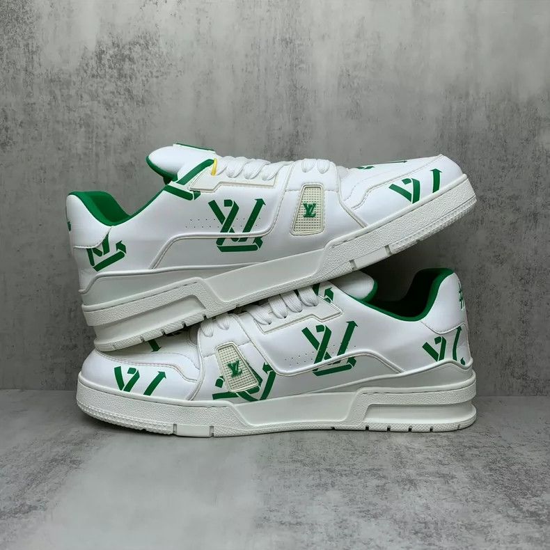 Louis Vuitton LV Trainer Sneakers in Green and White-yf Size US 10 / EU 43 - 3 Thumbnail
