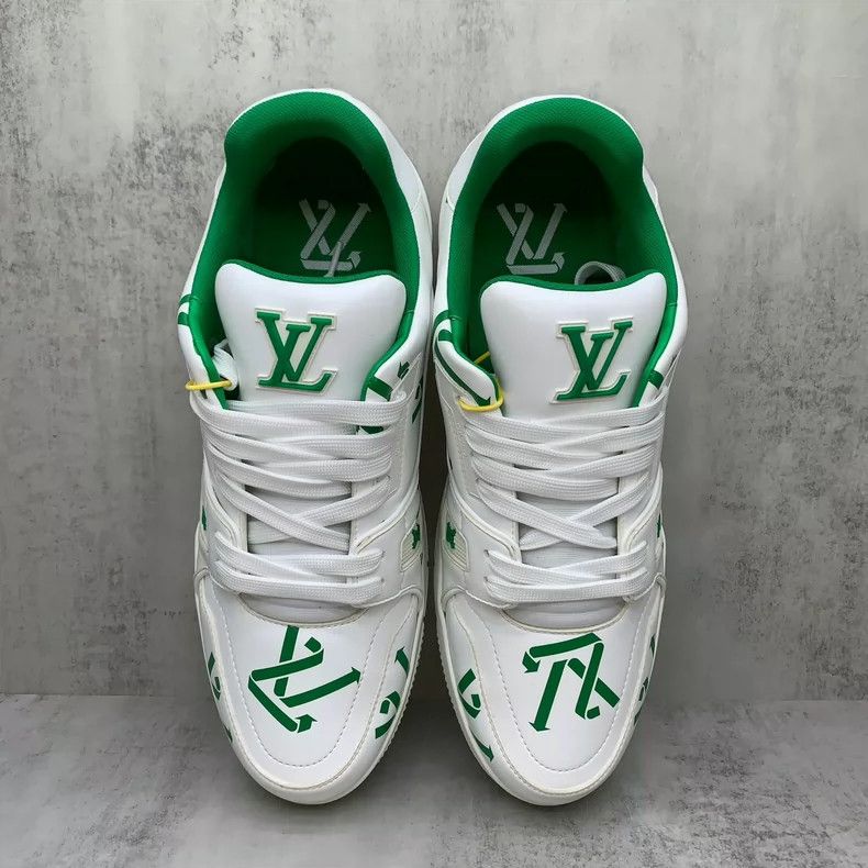 Louis Vuitton LV Trainer Sneakers in Green and White-yf Size US 10 / EU 43 - 6 Thumbnail