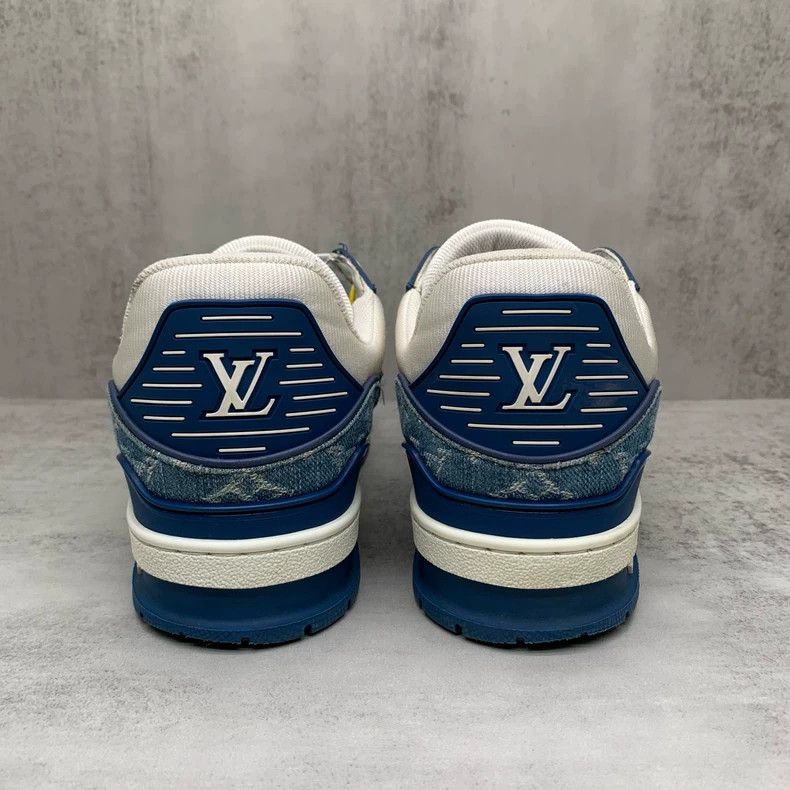 Louis Vuitton Lv Trainer White and Blue Sneakers for Sale-yf Size US 7.5 / EU 40-41 - 5 Thumbnail