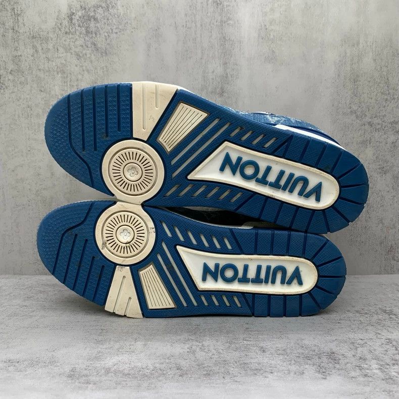 Louis Vuitton Lv Trainer White and Blue Sneakers for Sale-yf Size US 7.5 / EU 40-41 - 7 Thumbnail
