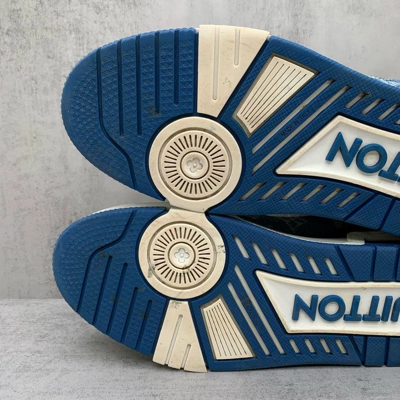 Louis Vuitton Lv Trainer White and Blue Sneakers for Sale-yf Size US 7.5 / EU 40-41 - 8 Thumbnail