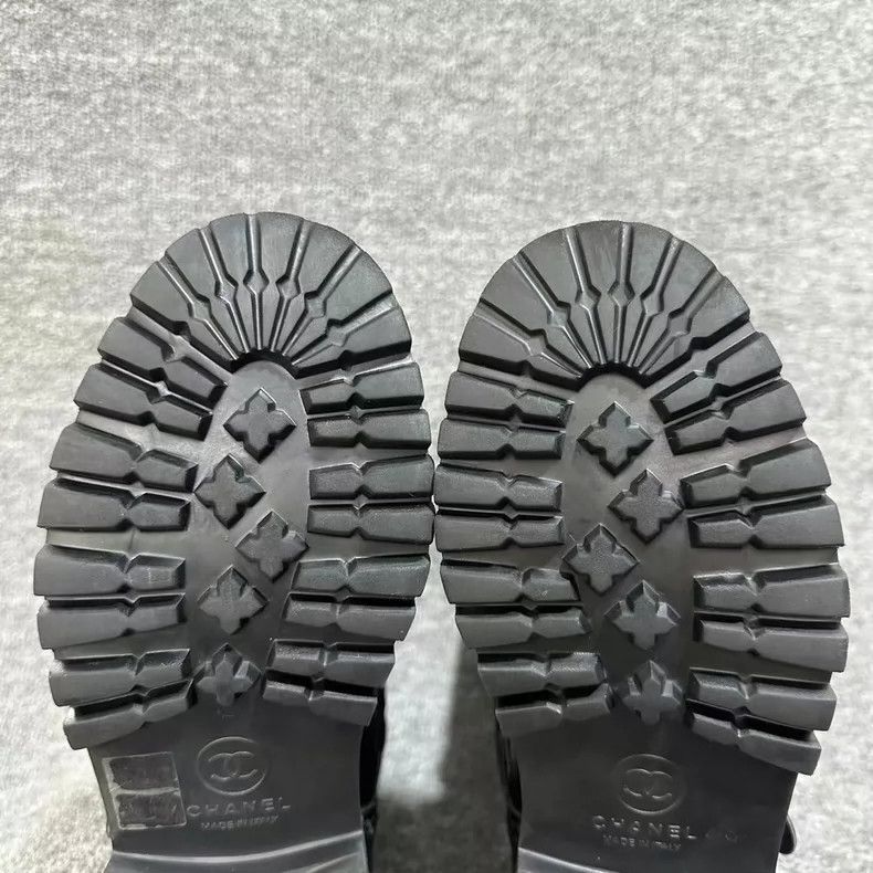 Chanel Chanel Black Leather Mountain Boots Size 39-yf Size US 8 / EU 41 - 8 Thumbnail