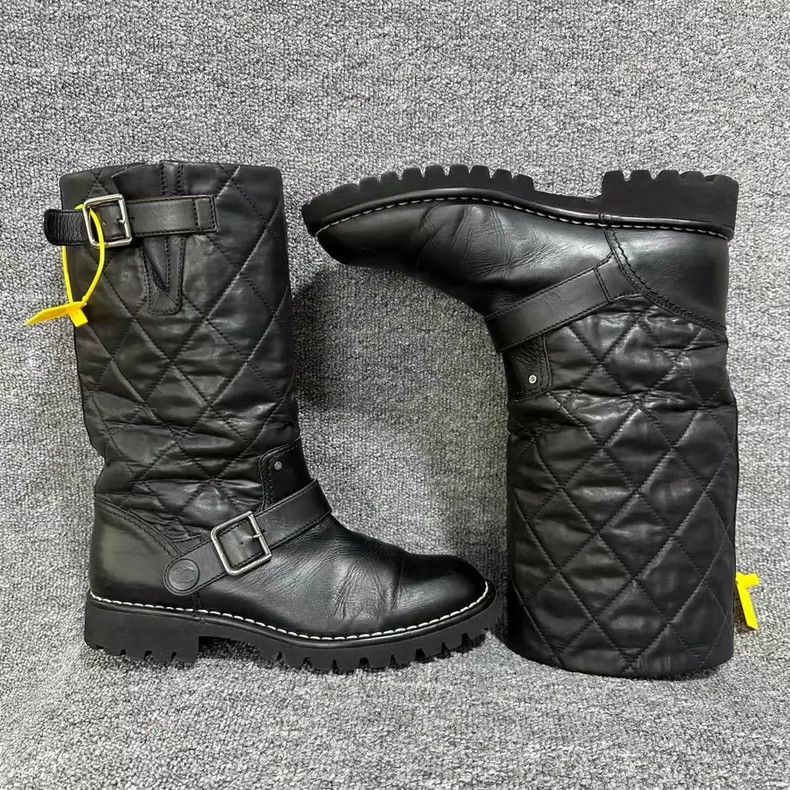 Chanel Chanel Black Leather Mountain Boots Size 39-yf Size US 8 / EU 41 - 3 Thumbnail