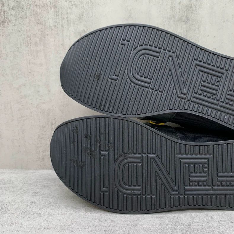 Fendi Fendi Black Logo Braided Sock Sneakers-yf Size US 8 / EU 41 - 8 Thumbnail