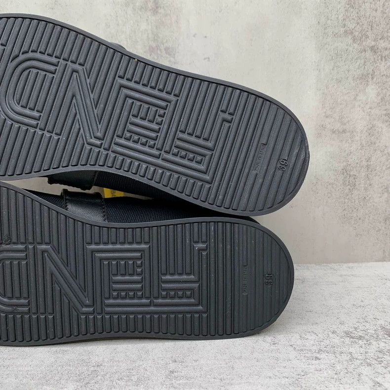 Fendi Fendi Black Logo Braided Sock Sneakers-yf Size US 8 / EU 41 - 9 Thumbnail