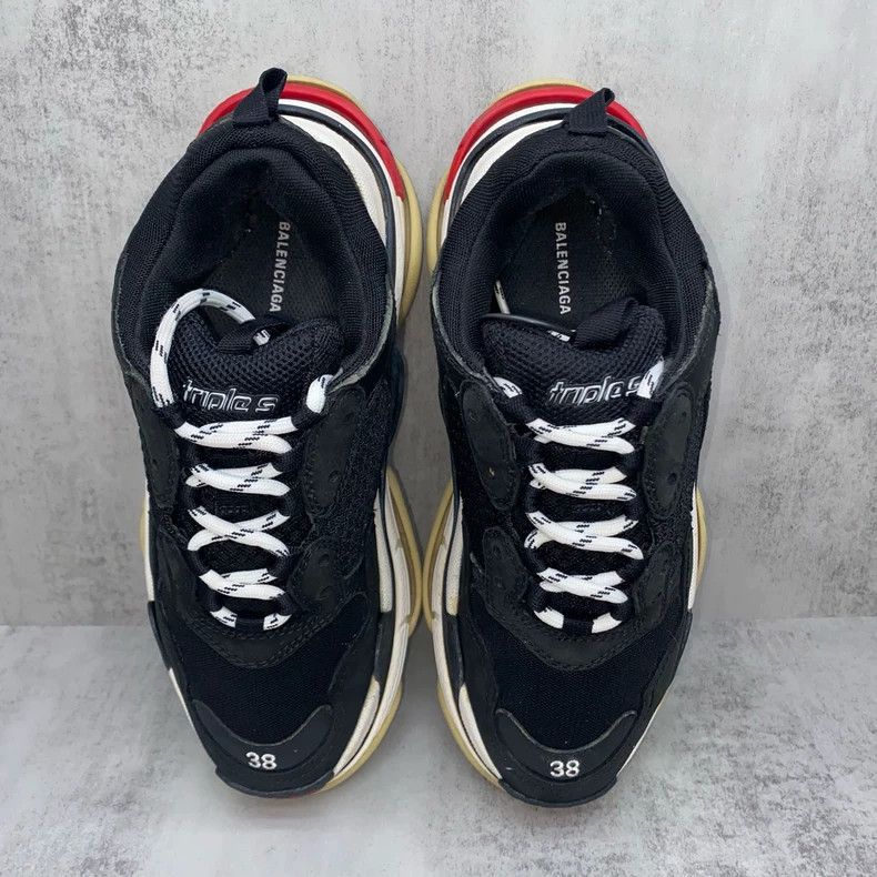 Balenciaga Balenciaga Triple Sneakers Black Red Size 38-yf Size US 8 / EU 41 - 6 Thumbnail