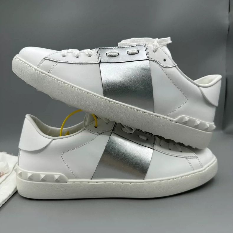 Valentino Valentino White Sneakers With Silver Detail-yf Size US 10 / EU 43 - 2 Thumbnail