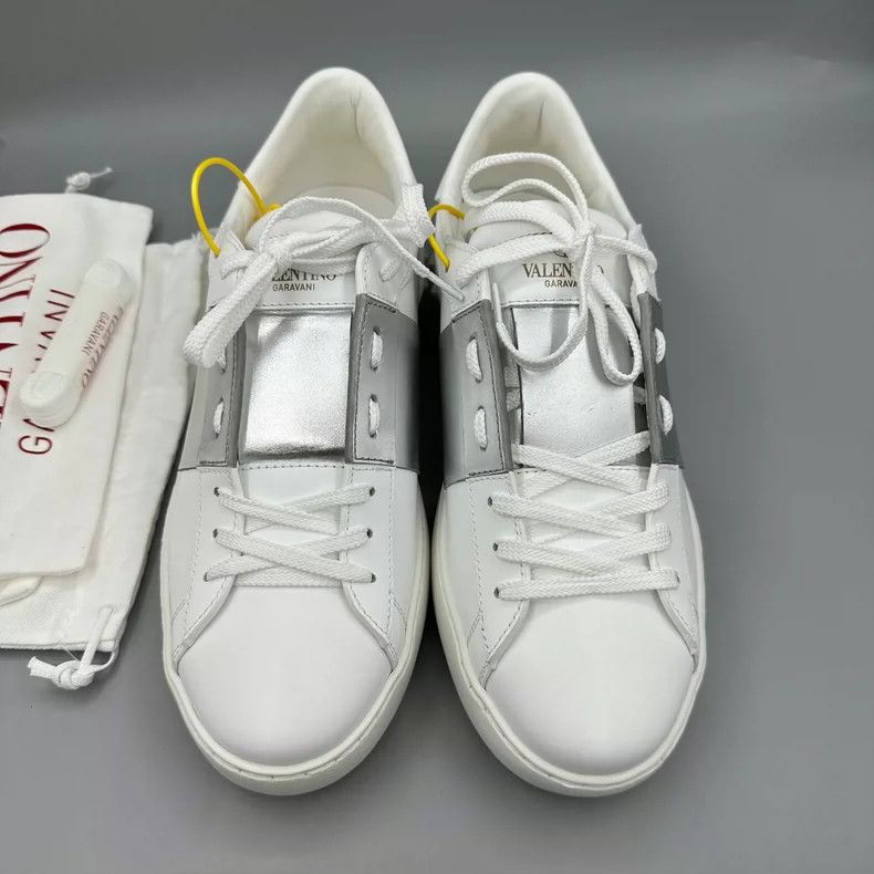 Valentino Valentino White Sneakers With Silver Detail-yf Size US 10 / EU 43 - 4 Thumbnail
