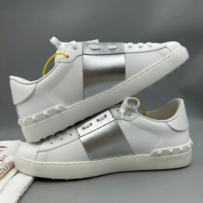 Valentino Valentino White Sneakers With Silver Detail-yf Size US 10 / EU 43 - 3 Thumbnail