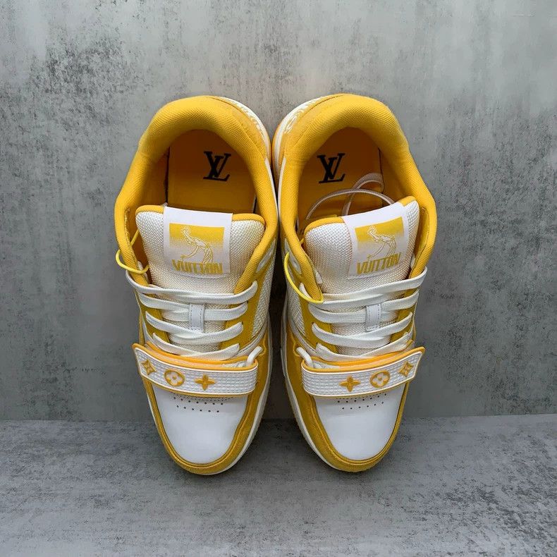 Louis Vuitton LvTrainer White and Yellow Sneakers Size 6.5-yf Size US 6.5 / EU 39-40 - 6 Thumbnail