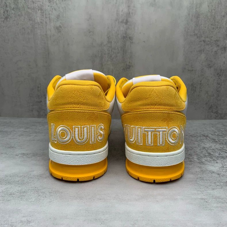 Louis Vuitton LvTrainer White and Yellow Sneakers Size 6.5-yf Size US 6.5 / EU 39-40 - 5 Thumbnail