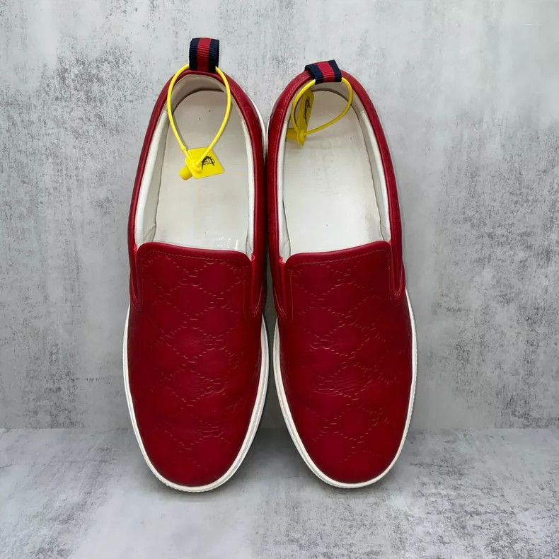 Gucci Gucci Red Slip-On Sneakers Size 9.5-yf Size US 9.5 / EU 42-43 - 6 Thumbnail
