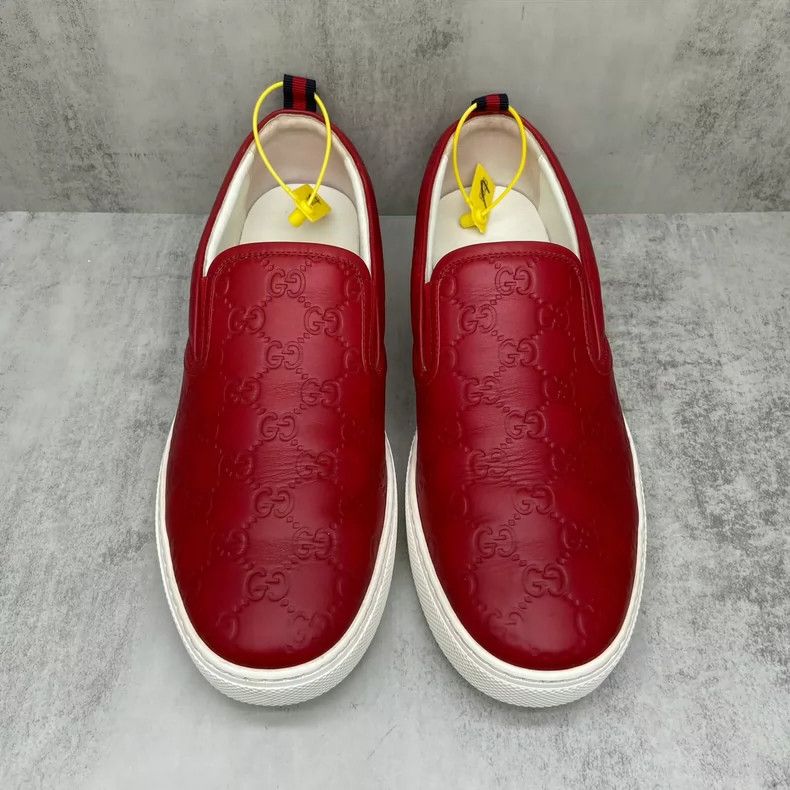 Gucci Gucci Red Slip-On Sneakers Size 9.5-yf Size US 9.5 / EU 42-43 - 4 Thumbnail