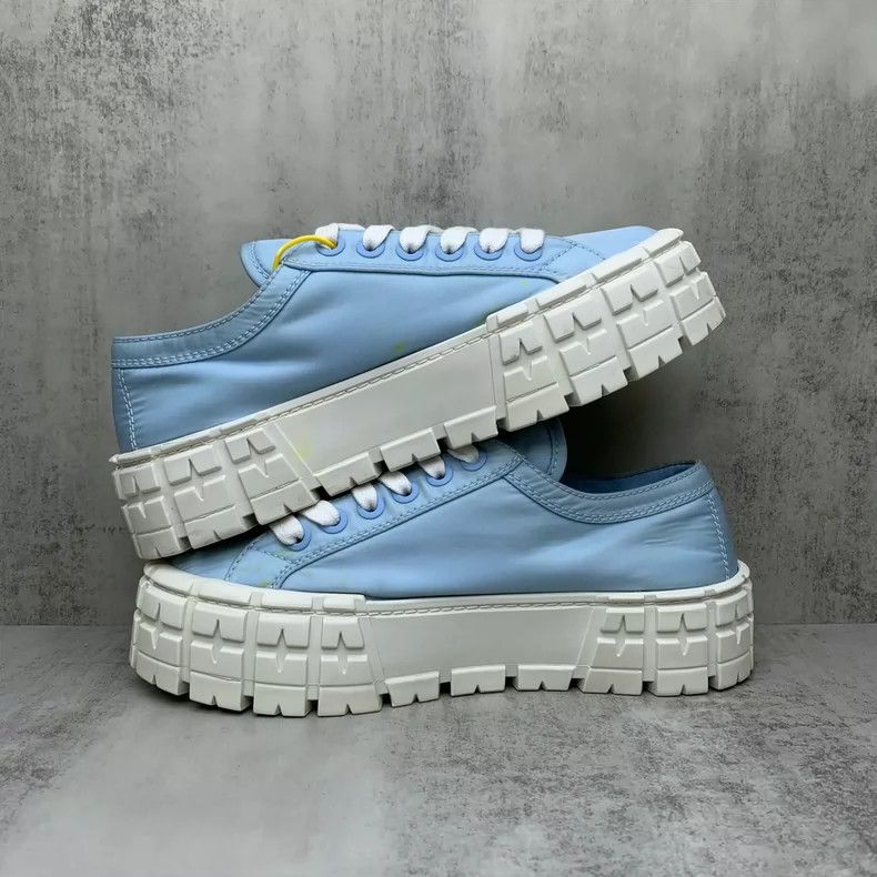 Prada PRADA Blue Triangle Logo Thick Sole Sneakers-yf Size US 7.5 / EU 40-41 - 3 Thumbnail