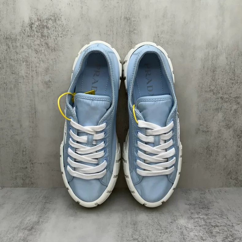 Prada PRADA Blue Triangle Logo Thick Sole Sneakers-yf Size US 7.5 / EU 40-41 - 6 Thumbnail