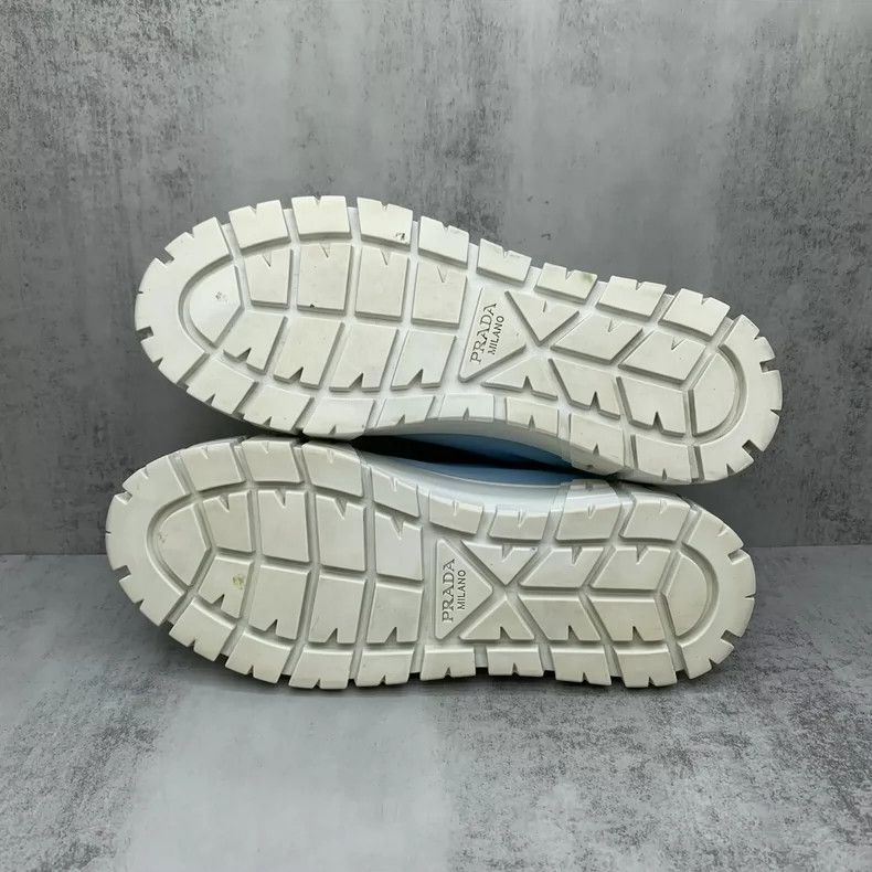 Prada PRADA Blue Triangle Logo Thick Sole Sneakers-yf Size US 7.5 / EU 40-41 - 7 Thumbnail