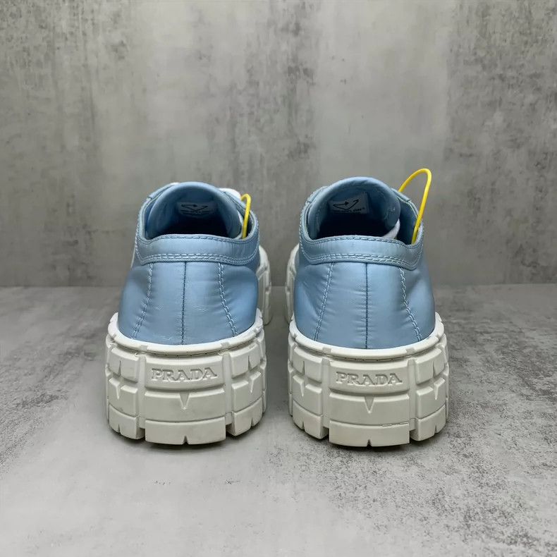 Prada PRADA Blue Triangle Logo Thick Sole Sneakers-yf Size US 7.5 / EU 40-41 - 5 Thumbnail