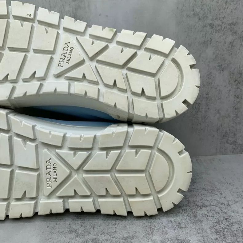 Prada PRADA Blue Triangle Logo Thick Sole Sneakers-yf Size US 7.5 / EU 40-41 - 9 Thumbnail