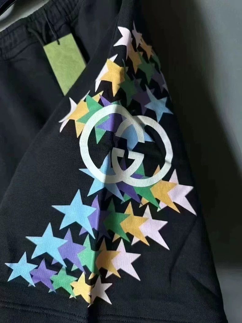 Gucci Gucci Black Star Pattern Shorts-yf Size US 27 - 2 Thumbnail
