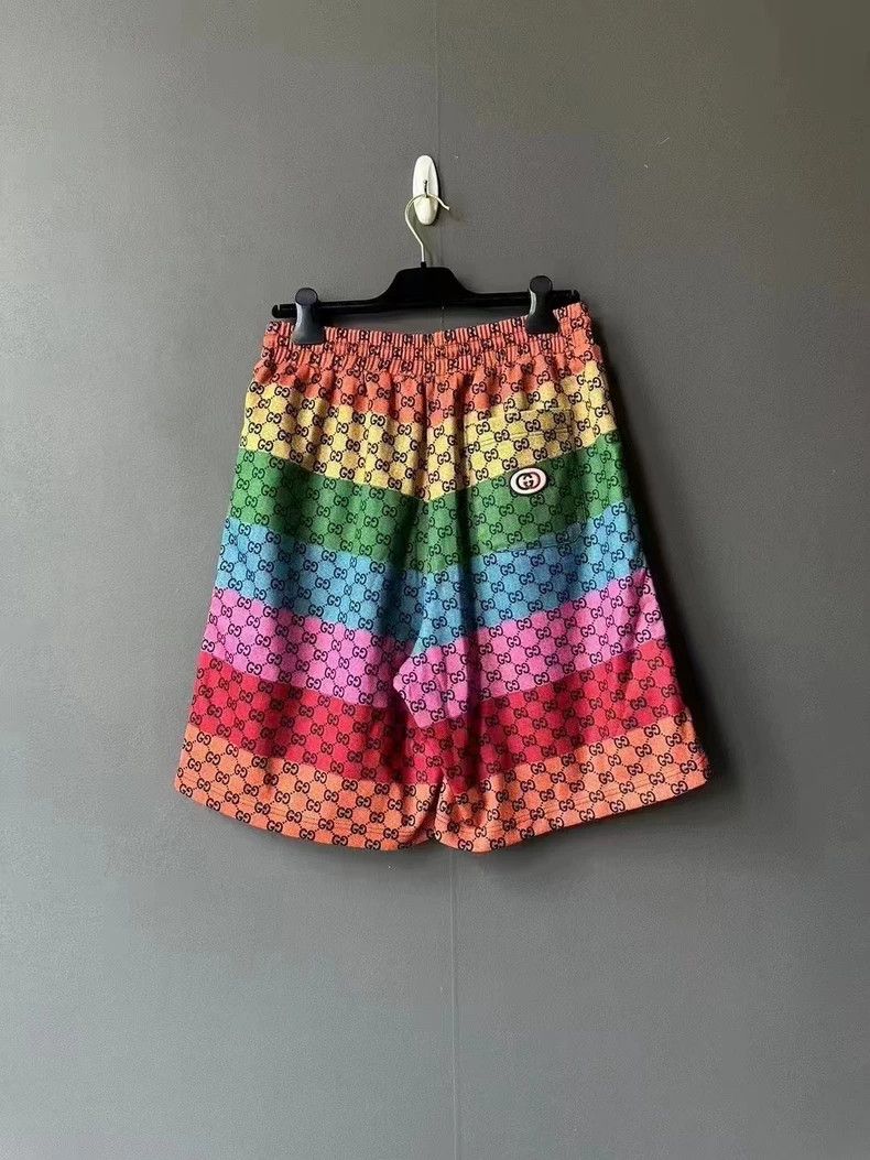 Gucci Gucci Rainbow Printed Shorts-yf Size US 28 / EU 44 - 2 Thumbnail