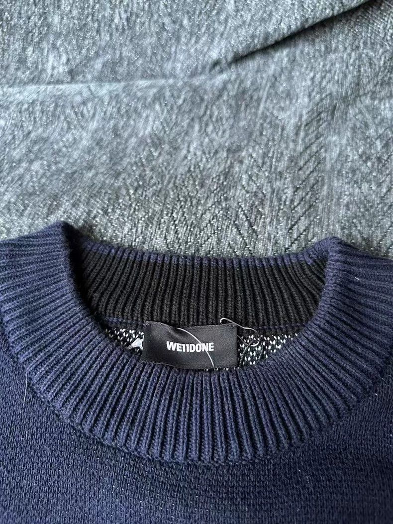 WE11DONE we11done Dark Blue Sweater in Size Small-yf Size US S / EU 44-46 / 1 - 3 Thumbnail