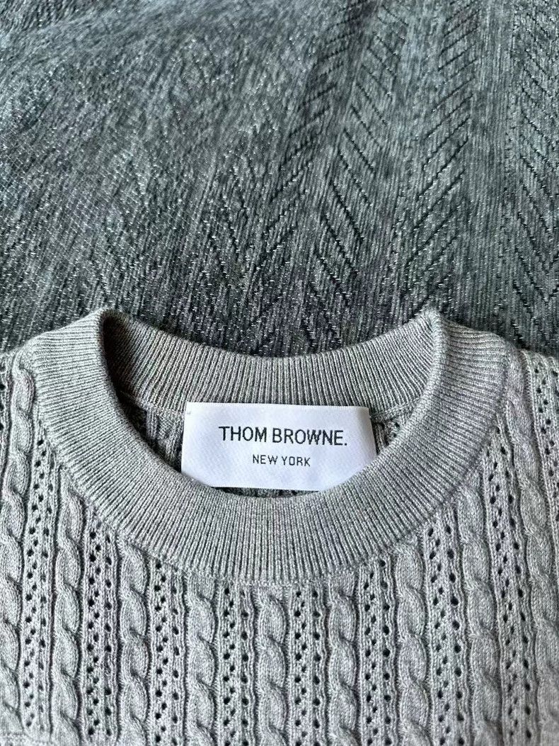 Thom Browne Thom Browne Gray Knit Dress-yf Size US 36 / EU 52 - 3 Thumbnail